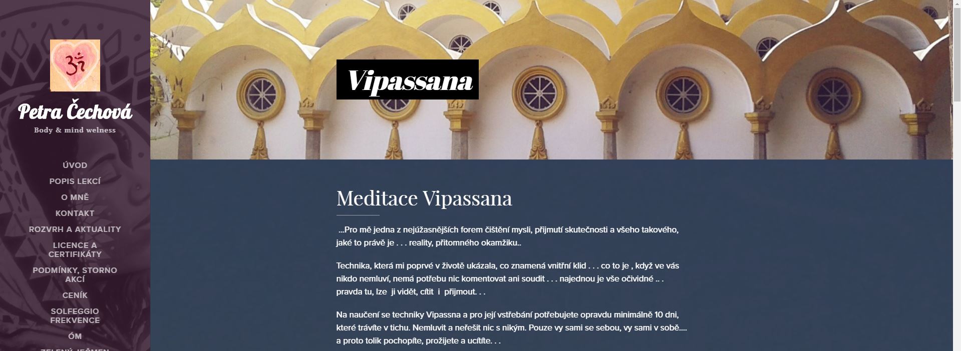 Blog Petra Čechová vipassana